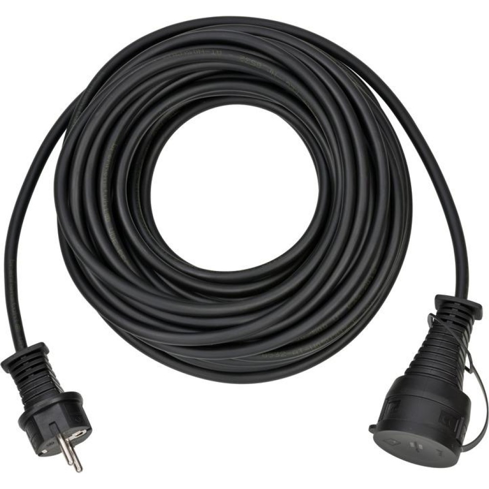 Hosszabbító 3x1,5 15m Gumi hosszabbító fekete