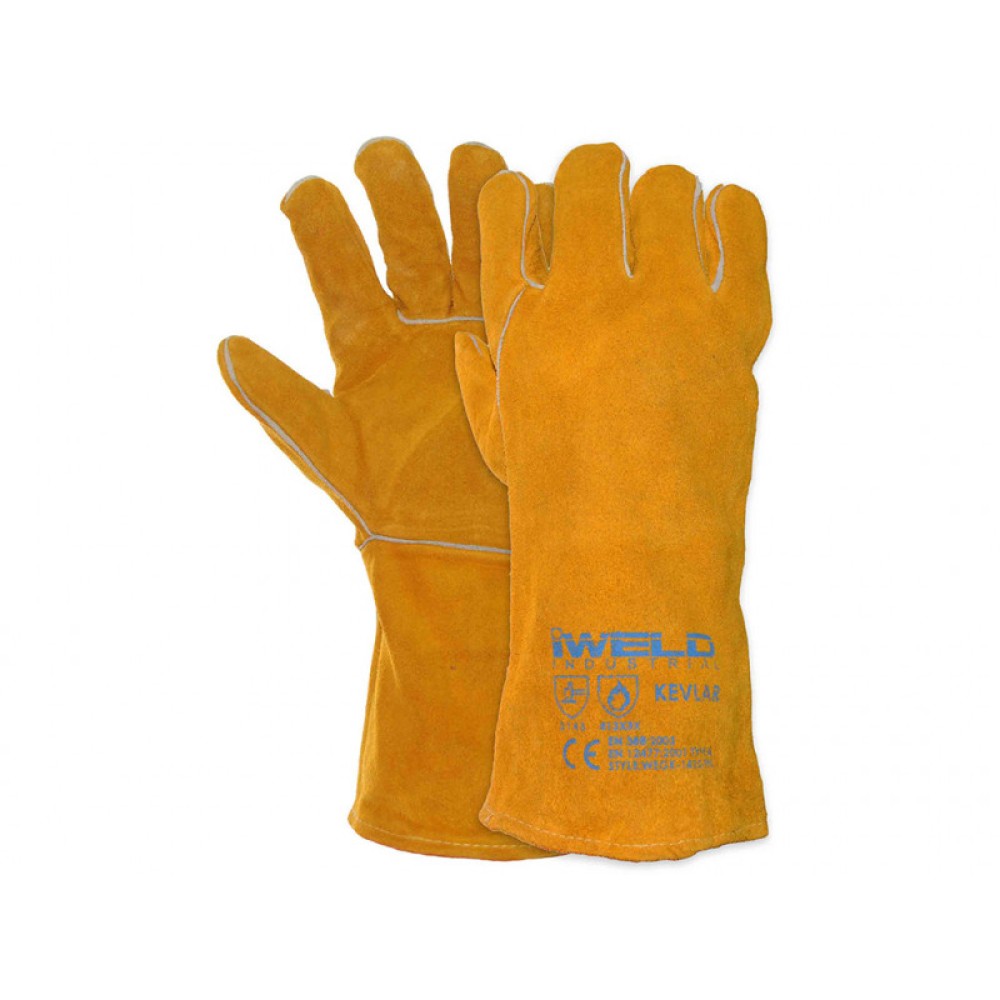 Hegesztő védőkesztyű, bélelt, KEVLAR 14" (WEGK-141