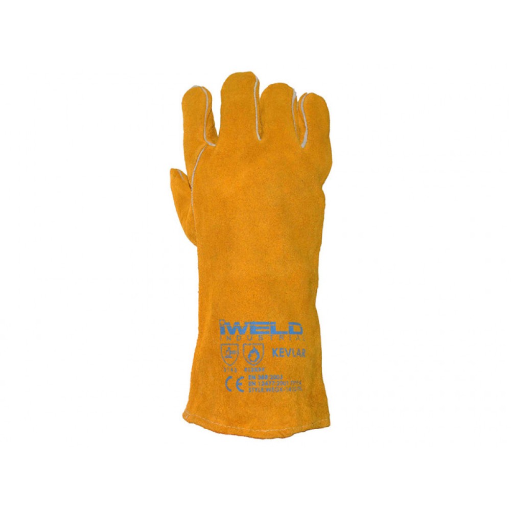 Hegesztő védőkesztyű, bélelt, KEVLAR 14" (WEGK-141