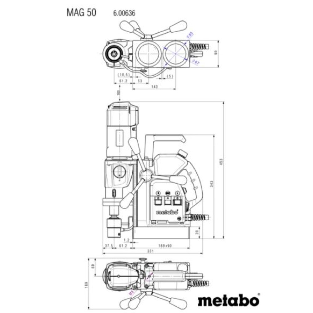 Metabo Mágnestalpas fúrógép MAG50