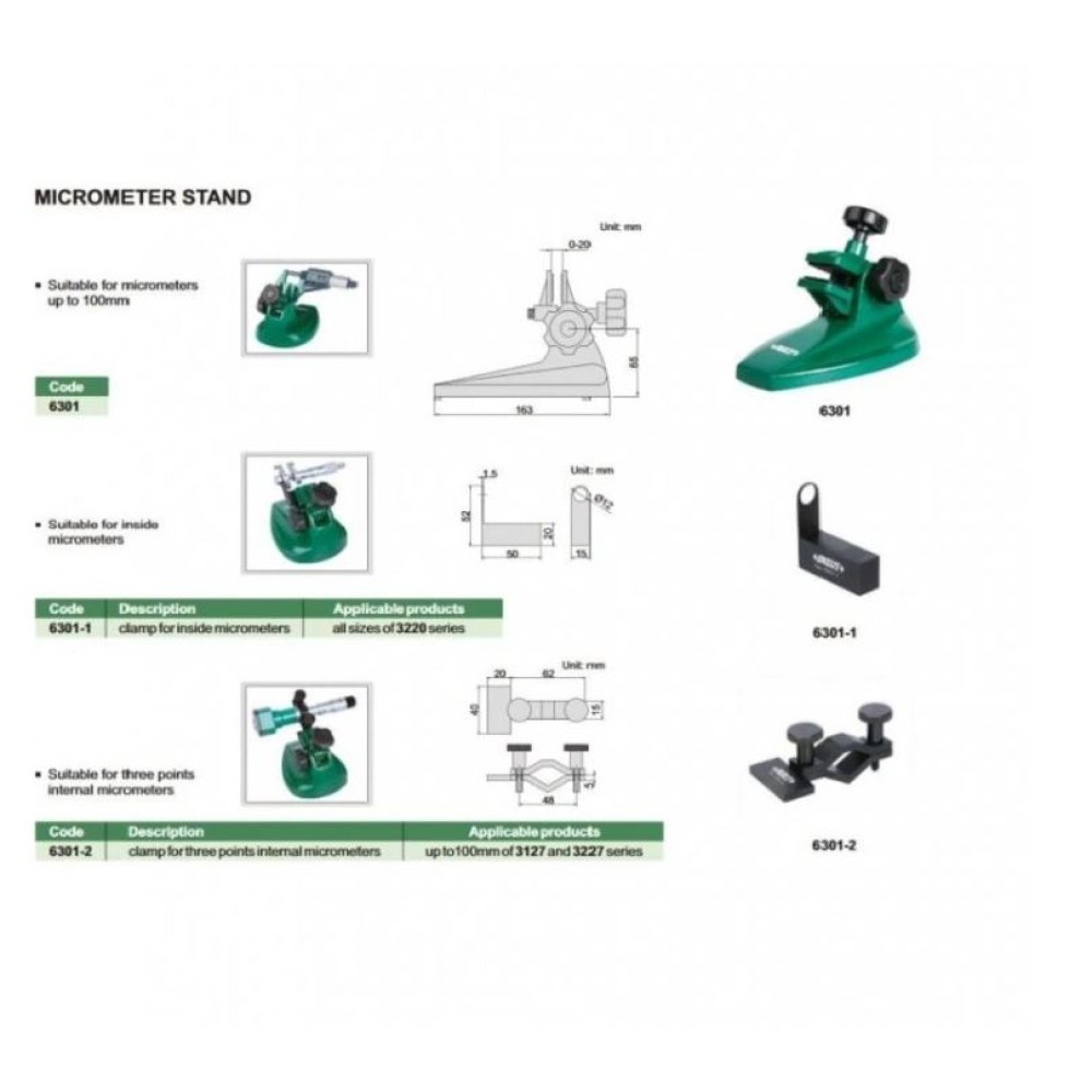 Külső mikrométer állvány 0-100 mm - Insize
