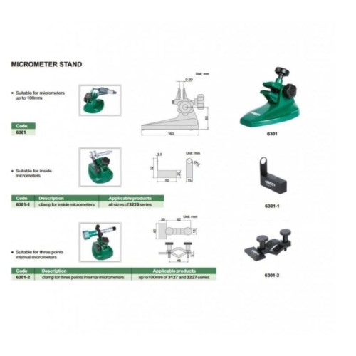 Külső mikrométer állvány 0-100 mm - Insize