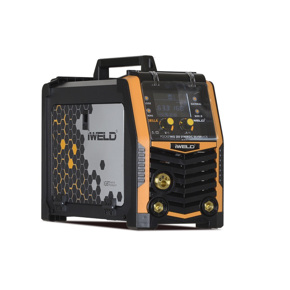 IWELD GORILLA POCKETMIG 205 SYNERGIC SILVER BACK h