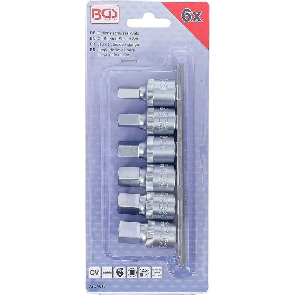Olajleeresztő kulcs készlet 6 db-os BGS