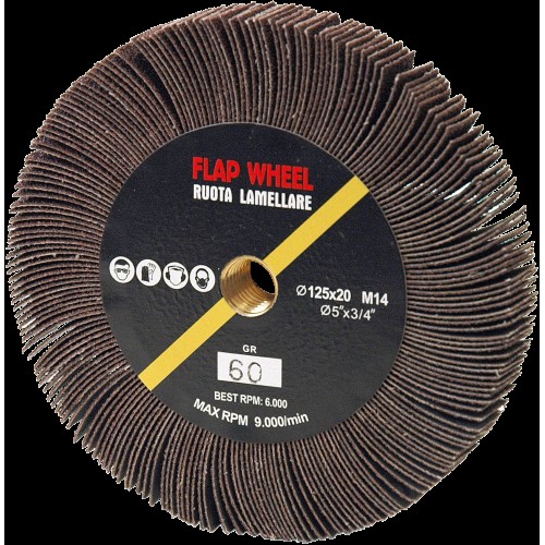LAMELLÁS CSISZOLÓKERÉK 125xM14 K120