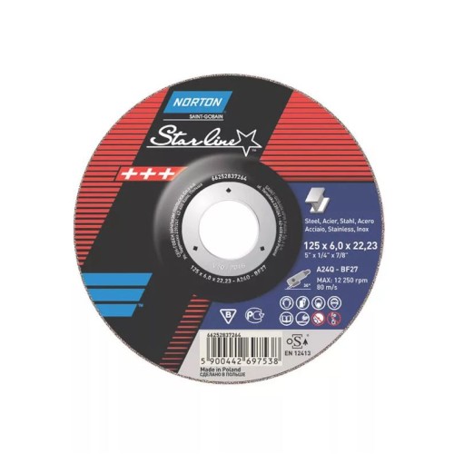 Tisztítókorong Norton 125x6,0/6,4 Norton