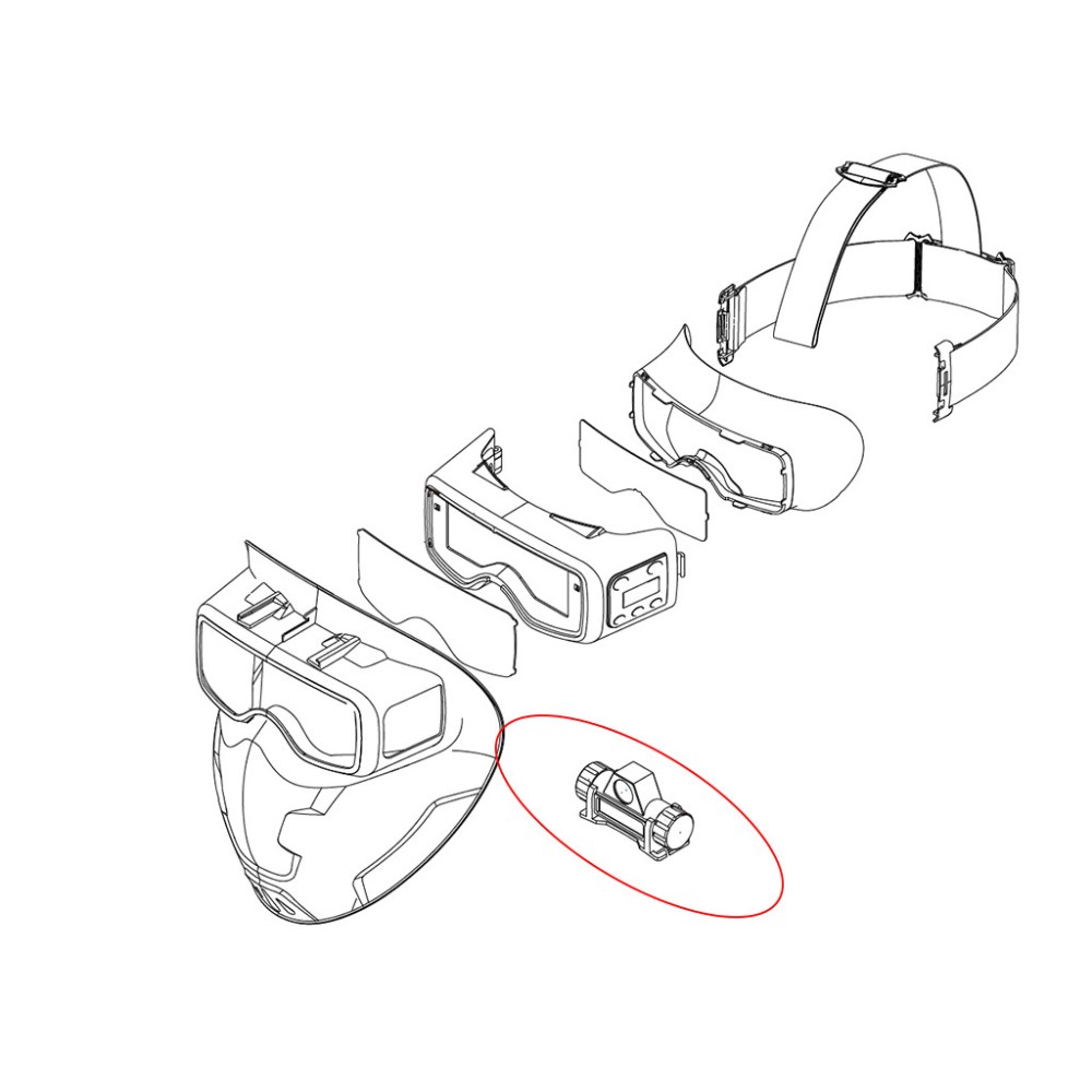 IWELD SCUBADOO LCD hegesztő maszkhoz munkalámpa