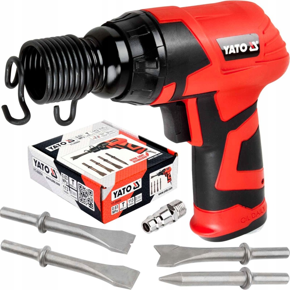 YATO Pneumatikus vésőgép vésőfejekkel könnyített