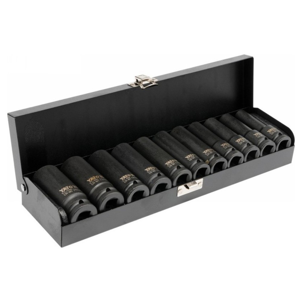 YATO Gépi hosszú dugókulcs készlet 11 részes